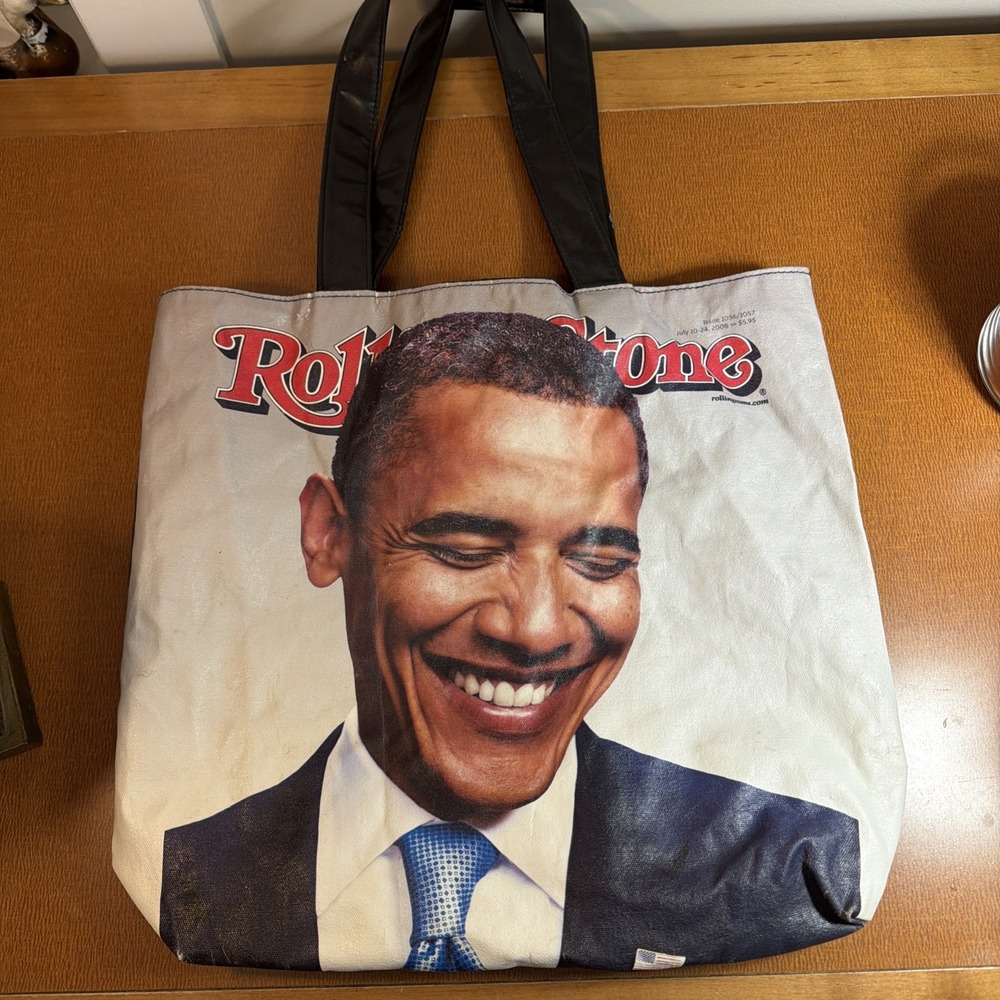 Rollong Stone Barrack Obama Tote Bag 2008